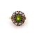 Antique Inspired 1.73 Carats Peridot Diamond 14 Karat Gold Cluster Ring