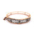 Retro Diamond Platinum 14k Yellow Gold Hinged Bracelet