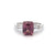 Mid Century 2.51 Carats Spinel Diamond Platinum Ring