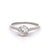 Mid Century GIA 0.52 Carat Round Brilliant Cut Diamond 14k White Gold Solitaire Ring