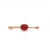 Mid Century Cabochon Cut Carnelian 14k Yellow Gold Brooch