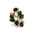 Vintage Opal Tourmaline Diamond 18 Karat Yellow Gold Cocktail Ring