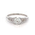 Art Deco GIA 0.92 Round Brilliant Cut Diamond Platinum Ring