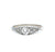 Art Deco Old Mine Cut Diamond 18 Karat White Gold Ring