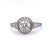 Art Deco Inspired Diamond Platinum Engagement Ring