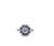 Art Deco Inspired 0.78 Carat Diamond Sapphire Flower Halo Platinum Ring