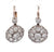 Art Deco Inspired Diamond Platinum Cluster Drop Earrings