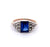 Late Victorian GIA Burma No Heat Sapphire Diamond 14k Rose Gold Silver Ring