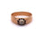 Antique Austrian Rose Cut Diamond 14 Karat Rose Gold Band Ring