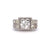 Art Deco GIA 1.11 Carats Old European Cut Diamond Platinum Ring