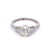 Mid Century GIA 1.18 Carats Old European Cut Diamond 18k White Gold Ring