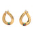 Vintage Italian Gemstone Diamond 18 Karat Yellow Gold Hoop Earrings