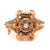 Retro Diamond Emerald 18k Yellow Gold Hinged Bracelet
