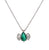 Mid Century 1.41 Carats Emerald Platinum Pendant Necklace