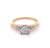 Retro GIA 0.65 Carats Old Mine Cut Diamond 14k Yellow Gold Palladium Three Stone Ring