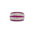 Art Deco Inspired Vintage Ruby Diamond 18 Karat White Gold Channel Set Ring
