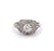 Art Deco Old European Cut Diamond Platinum 14k White Gold Ring