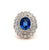 Antique French CGL 4.25 Carats Sri Lanka No Heat Sapphire Platinum Gold Cluster Ring