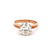 Victorian GIA 2.91 Carats Old Mine Cut Diamond 14k Rose Gold Solitaire Ring