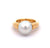 Vintage Italian Mikimoto Pearl 18k Yellow Gold Ring