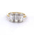 Jack Weir and Sons Diamond 18k Yellow Gold Platinum Three Stone Ring
