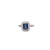 Art Deco Inspired Sapphire Diamond Platinum Ring