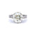 Art Deco GIA 6.48 Carats Old European Cut Diamond Platinum Ring