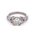 Art Deco Inspired English GIA 0.93 Carats Round Brilliant Cut Platinum Ring