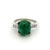 Mid Century 5.15 Carats Emerald Diamond Platinum Ring