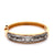 Retro Art Deco Diamond Platinum 14k Yellow Gold Hinged Bracelet