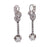 Mid Century Diamond 14k White Gold Drop Earrings