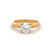 Mid Century French GIA 1.51 Carats Old European Cut Diamond 18k Gold Solitaire Ring