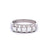 Vintage Carré Cut Diamond Platinum Half Eternity Band