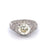 Art Deco 2.40 Carats Old European Cut Diamond Platinum Filigree Ring