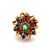 Vintage Sapphire Emerald Diamond 18k Yellow Gold Cocktail Ring