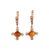 Citrine Diamond 18 Karat Rose Gold Dangle Earrings