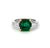 Vintage GIA Zambian Emerald Diamond Platinum 18 Karat Yellow Gold Ring