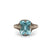 Art Deco Aquamarine 14 Karat White Gold Filigree Solitaire Ring