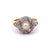 Edwardian Pearl Diamond 18k Yellow Gold Platinum Cluster Ring