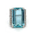 Mid Century 18.82 Carats Aquamarine Diamond Platinum Cocktail Ring