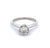 Mid Century GIA 1.06 Carats Old European Cut Diamond 18k White Gold Solitaire Ring