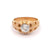 Art Nouveau Old Mine Cut Diamond 18 Karat Yellow Gold Solitaire Ring