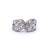 Mid Century Diamond Platinum Double Swirl Ring