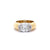 Vintage GIA 1.99 Carat Oval Cut Diamond 18k Yellow Gold Platinum Solitaire Ring