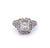 Art Deco GIA 1.50 Carats Asscher Cut Diamond Platinum Ring