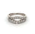 Vintage Diamond 14 Karat White Gold Chevron Band Set