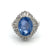 Vintage 6.50 Carats Blue Sapphire Diamond Platinum Ballerina Ring