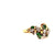 Vintage Diamond Tsavorite Garnet 14 Karat Yellow Gold Cluster Ring