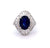3.60 Carats Sapphire Diamond Platinum Ballerina Ring
