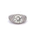 Art Deco French GIA 2.02 Carats Round Brilliant Cut Diamond Platinum Ring